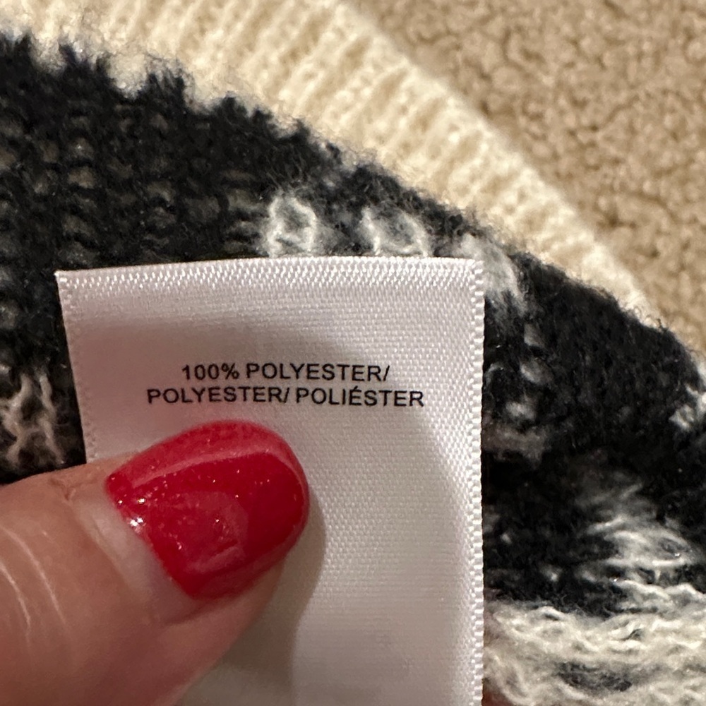 Lucky Brand Ivory and Black Geometric Sweater - Picture 7 of 7